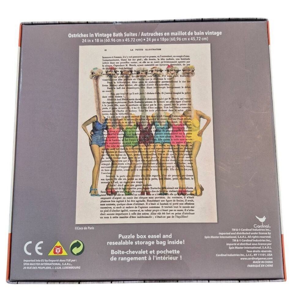 Ostriches in Vintage Bathing Suits Coco De Paris 300 Piece Jigsaw Puzzle NIB NEW - Picture 2 of 6